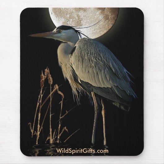 Tapis De Souris EGRET - BLUE HERON Mousepad Series (Devant)