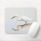 Tapis De Souris Egret sur étang calme (Avec souris)