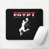 Tapis De Souris Égypte Fans de basket Jersey - Drapeau égyptien (Avec souris)