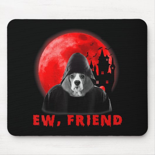 Tapis De Souris Eh, Friend Beagle Dog Halloween Dog Vampire Venin (Devant)