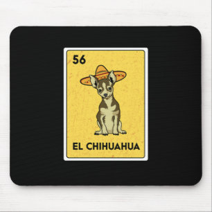 Tapis De Souris El Chihuahua Mexicaine Loterie Carte Lecteur Bingo