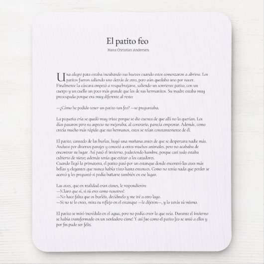 Tapis De Souris El patito feo (Devant)