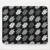 Tapis De Souris Elder Leaf Pattern Black White Grey (Devant)