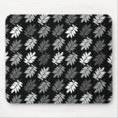Tapis De Souris Elder Leaf Rpt Pattern Black White Grey (Devant)
