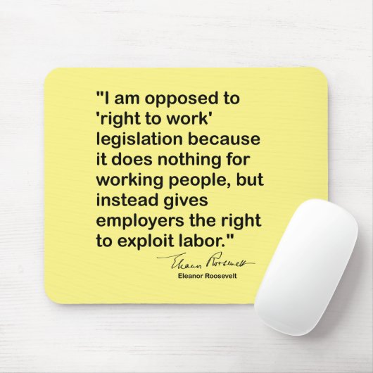 Tapis De Souris Eleanor Roosevelt cite (Avec souris)
