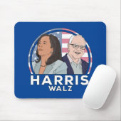Tapis De Souris Élection de Harris Walz (Avec souris)