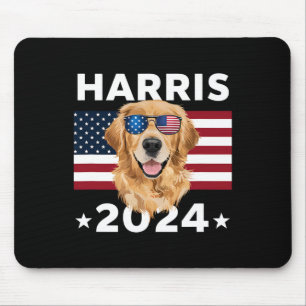 Tapis De Souris Election Kamala Harris 2024 Golden Retriever Dog U
