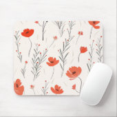 Tapis De Souris Élégance Coquelicot (Avec souris)