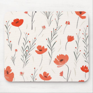 Tapis De Souris Élégance Coquelicot