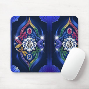 Tapis De Souris Élégance opulente : Gravé de diamants et de pierre