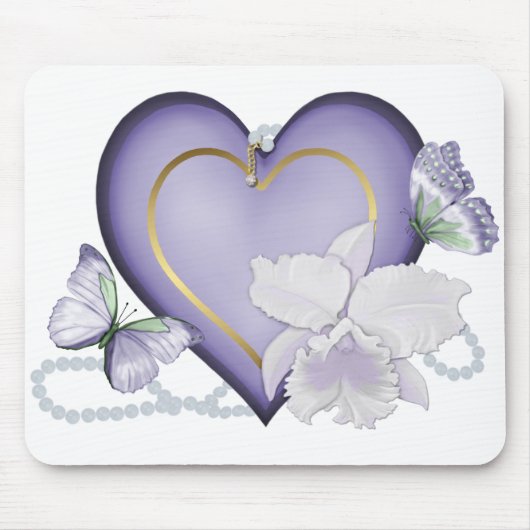 Tapis De Souris Élégance orchidée (Devant)