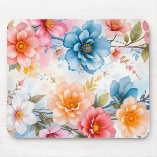 Tapis De Souris Elégant aquarelle Floral Patten design