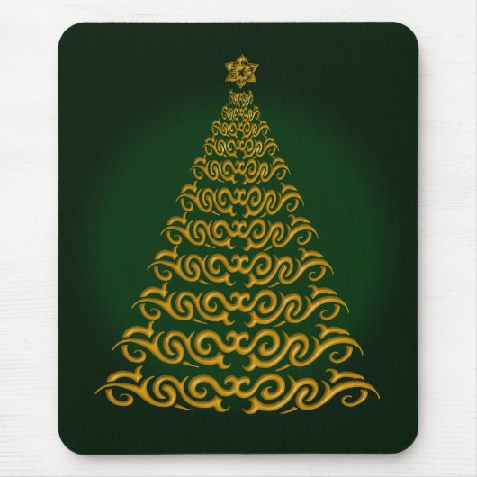 Tapis De Souris Élégant arbre de Noël vert Souris (Devant)