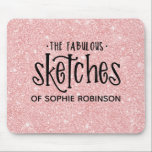 Tapis De Souris Élégant artiste de Parties scintillant de fille ro<br><div class="desc">Ce mignon tapis de souris rose parties scintillant est idéal pour une fille qui aime dessiner mais crée des oeuvres d'art sur l'ordinateur. Il a un design typographique noir sur un bel arrière - plan parties scintillant rose. Customisez le porte - bloc avec le nom de votre choix. C'est amusant...</div>
