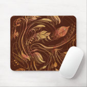 Tapis De Souris Élégant Batik d'automne Imprimer le feuillage (Avec souris)