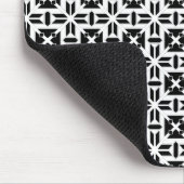 Tapis De Souris Elegant Black and White Geometric Pattern (Coin)