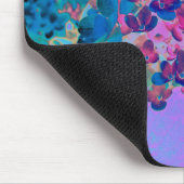 Tapis De Souris Élégant bleu foncé et lumière magenta Hydrangea (Coin)