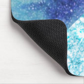 Tapis De Souris Elégant Bleu Moderne dégradé galaxie parties scint (Coin)