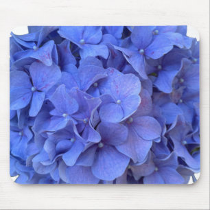 Tapis De Souris Elégant bleu perwinkle hydrangée florale