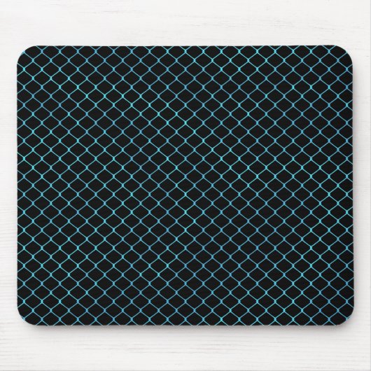 Tapis De Souris Élégant bleu Turquoise de clôture chaine Motif | (Devant)