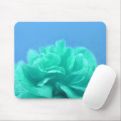 Tapis De Souris Élégant bleu vert floral (Avec souris)