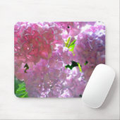 Tapis De Souris Élégant boho rose florales fleurs hydrangées (Avec souris)