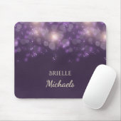 Tapis De Souris Élégant Bokeh Parties scintillant Violet Éclat Ave (Avec souris)