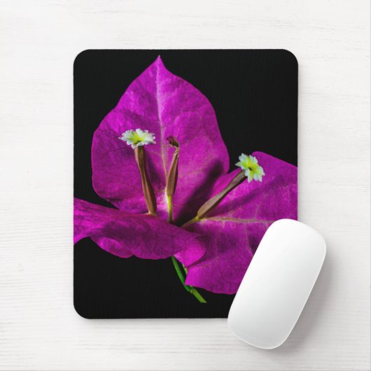 Tapis De Souris Élégant Bougainvillier violet (Avec souris)