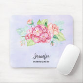 Tapis De Souris Elégant Bouquet de fleurs rose (Avec souris)