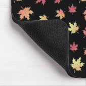 Tapis De Souris Élégant Brown Rouge Feuilles d'automne Motif | (Coin)