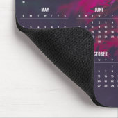 Tapis De Souris Élégant Calendrier 2021 sur les Feuilles d'érable (Coin)