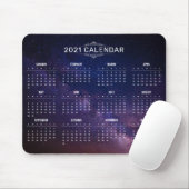 Tapis De Souris Élégant Calendrier 2021 sur Voie Lactée | Mousepad (Avec souris)