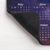 Tapis De Souris Élégant Calendrier 2024 sur Voie Lactée | Mousepad (Coin)