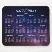 Tapis De Souris Élégant Calendrier 2024 sur Voie Lactée | Mousepad (Devant)
