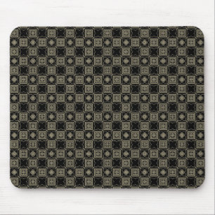 Tapis De Souris Elégant Carré Art Déco Or moderne carreaux Motif
