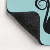 Tapis De Souris Élégant chat noir (Coin)