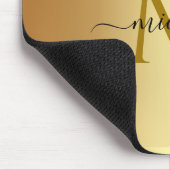 Tapis De Souris Elegant Custom Name Monogram Initial Template Gold (Coin)