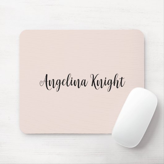 Tapis De Souris Élégant Design Chic Plain écriture Script (Avec souris)