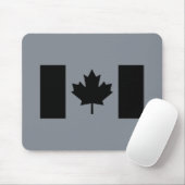 Tapis De Souris Élégant drapeau canadien en noir (Avec souris)