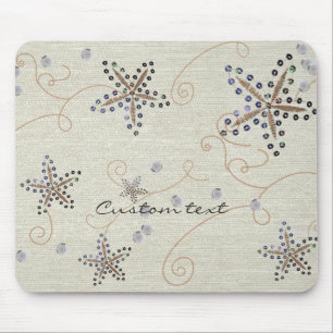 Tapis de souris élégant en sequins de plage Étoile