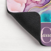 Tapis De Souris Élégant encre liquide de marbre Monogram (Coin)
