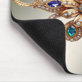Tapis De Souris Elegant Gold Jewel Flowers Mousepad (Coin)