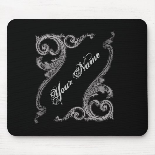 Tapis De Souris Elegant Goth Swirl Design Personalized Mouse Pad (Devant)