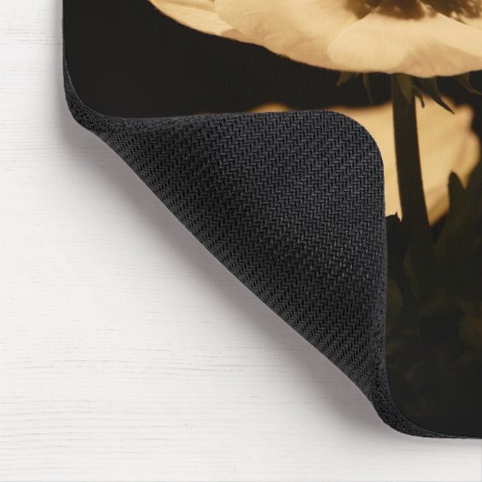Tapis De Souris Élégant Initiales Fleurs d'anémones (Coin)