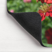 Tapis De Souris Elégant jardin fleuri rouge orangé (Coin)