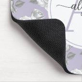 Tapis De Souris Elégant jardin Rose en Lavender Monogram Mouse pad (Coin)