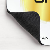 Tapis De Souris Elégant look métallique Faux Or Monogramme moderne (Coin)