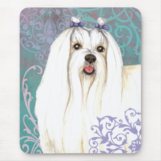 Tapis De Souris Élégant maltais (Devant)