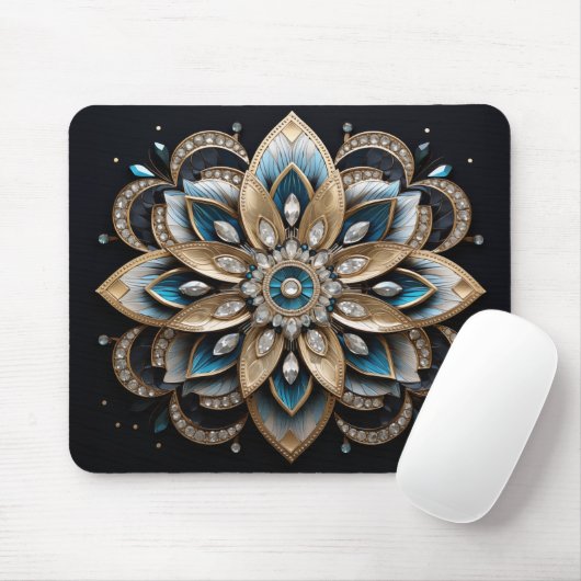 Tapis De Souris Elégant Mandala Design Mousepad (Avec souris)