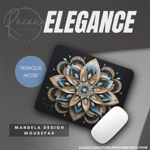 Tapis De Souris Elégant Mandala Design Mousepad